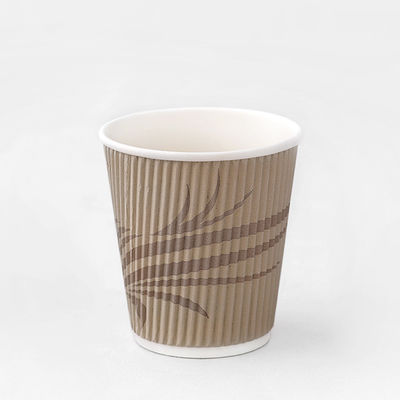Biodegradable Ripple Wandpapier Tasse 12oz Warmtrinkkraft Ripple Papier Tassen