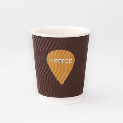 Einweg-Ripple-Papier-Kaffee-Tassen 8oz-Papier-Saft-Tasse maßgeschneiderte Größe