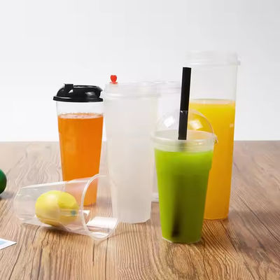 Einwegs 1000ml PP Plastik Tasse Personalisieren Logo Eiskaffeetasse