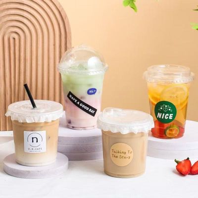 Einwegtransparente Plastik-Tasse für Haustiere mit individuellem Logo