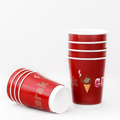 16oz 138mm Doppelwand Papierbecher 540ml Milch-Tee-Kaltgetränke-Becher Papier