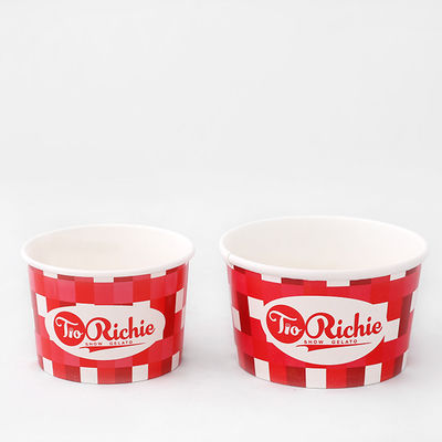 Öko-freundliche Eiscreme Papier Schüssel 0,75L Sundae Behälter mit Farbdruck
