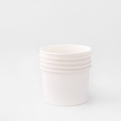 Weiße Eiscreme Papier Schüssel 930 ml doppelte PE-beschichtete Dessert-Servier-Schüsseln