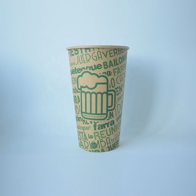 24oz persönliche Papierbecher Einzelschicht 675ml benutzerdefinierte Papierbecher mit Logo