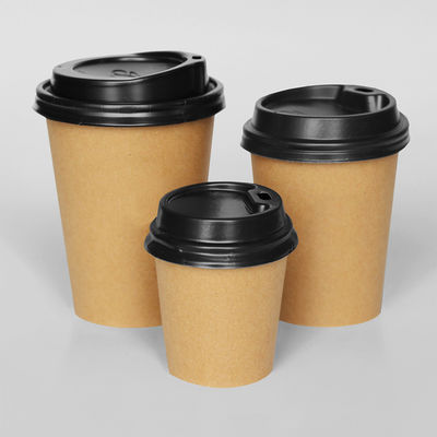 Einweg-Kraft-Wärmekuppen PLA-beschichtete Einwand-Logo Custom Kraft-Papier-Suppen-Tasse