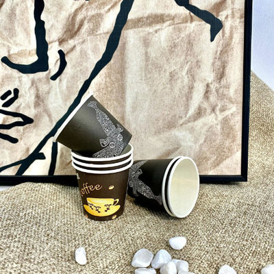 Einweg-Doppel-PE-beschichtete Einfach-Papier-Tasse 4oz 125ml Hitze und Kälte resistent