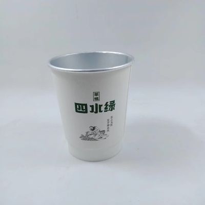 Einweg-Aluminium-Papierbecher 125 ml, doppelwandförmig PE-Beschichtet für heißes Trinken