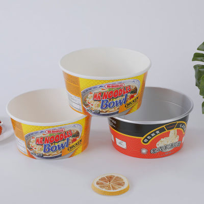 Persönliche gedruckte Kartonschalen 860 ml Salatschüssel Salatschüssel Kraft-PLA-Gestrickt