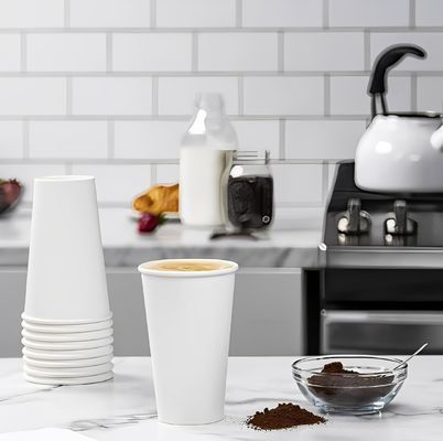 230 ml 8,5 oz Einwand- Einweg-Becher mit PE-Beschichtung Milch-Tee Doppelwand-Papierbecher