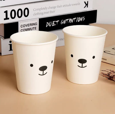 Lebensmittelqualität Einfachwand Papier Tasse 230ml 8,5oz biologisch abbaubare Papier Tassen