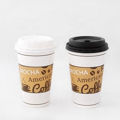 Plastikfreier Einzeler Heissgetränke-Papierbecher 16oz 540Ml Hitzebeständig Kompostierbar Einweg