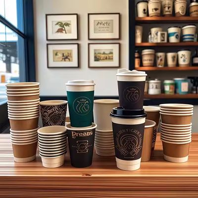 FSC Doppelwand Einweg-Kaffee-Tasse 22oz Öko-freundliche Papiertasse 630cc