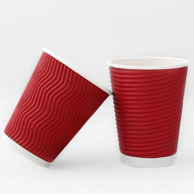 Rot 540 ml Ripple Wandpapier Tasse 16oz Wellpapier Tassen