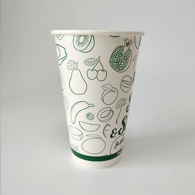 Umweltfreundliche PLA biologisch abbaubarer Single Paper Cup 20oz 600ml kann angepasst werden