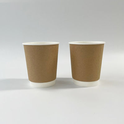 Doppelwand-Kraft-Papierbecher Kraft 3OZ 75ml Einweg-Kaffeebecher