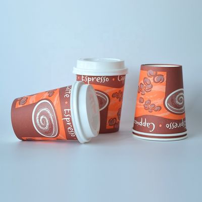 Einweg 8,5oz Einzeltaschen aus Papier 230ml Kunststofffreies Beschichtungsmittel biologisch abbaubar