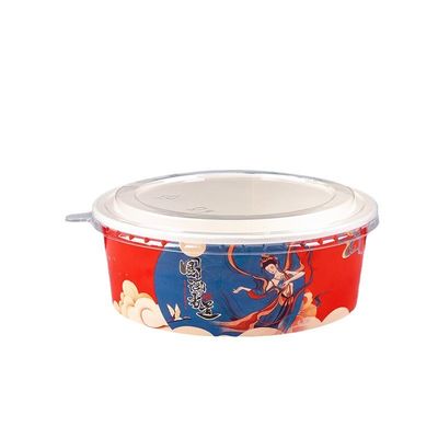 Desert-Food-Papierschüssel 1100 ml Einwegschüsseln für Suppen-Food-Verpackungen